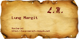 Lung Margit névjegykártya